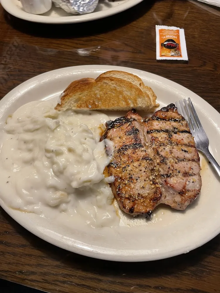 Butterfly Pork Chops and Mashed Potatoes